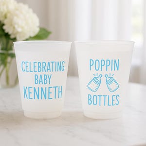 Tazze glassate personalizzate per festeggiare il bambino, Tazze glassate personalizzate per baby shower, Tazze glassate personalizzate per baby shower, Tazze di plastica personalizzate (183)
