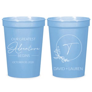 Personalized Wedding Favors, Stadium Cups, Wedding Stadium Cups, Custom Stadium Cups Wedding Favors, Customized Wedding Plastic Cups (141)