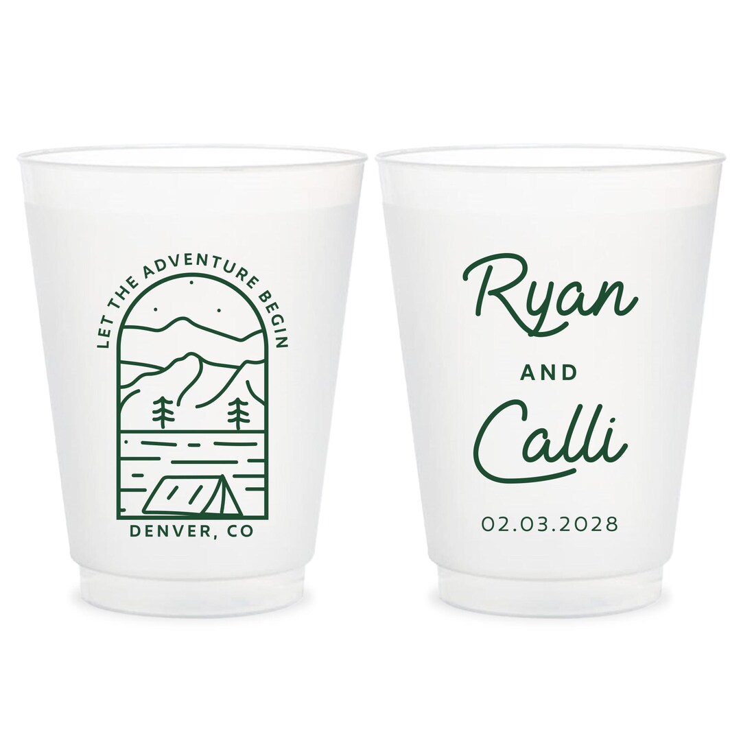 Wedding Favors Frosted Cups, Custom Wedding Beer Cups, Custom Wedding ...