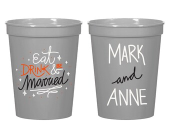 Full Color Stadium Cups, Personalized Plastic Cup Favors, Custom Imprint