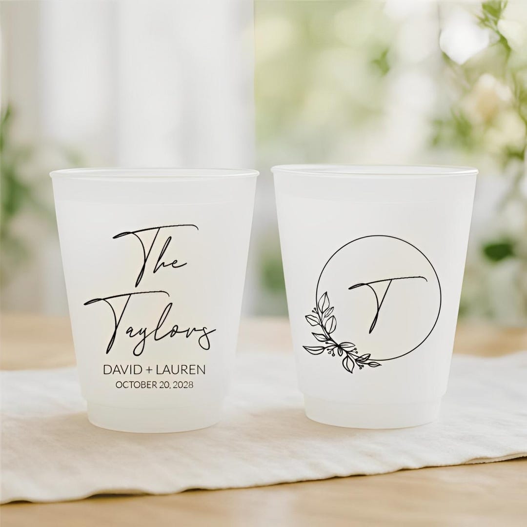 Personalized Frosted Plastic Cups