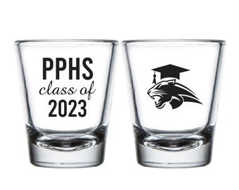 Graduation Shot Glasses, Personalized Graduation Shot Glasses, Custom Shot Glasses as Favor, Personalized Shot Glasses For Graduation (217)