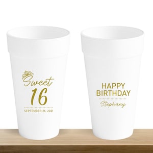 Bicchieri di schiuma personalizzati per compleanni, bicchieri di schiuma per feste di compleanno, bicchieri di schiuma personalizzati per compleanni, bicchieri di schiuma personalizzati da 20 once, bicchieri di schiuma per compleanni (42)