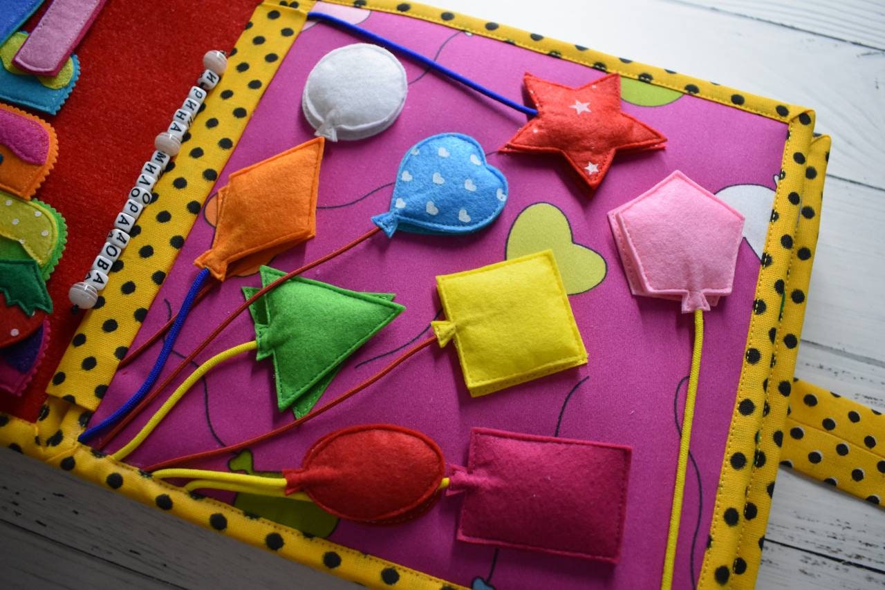 Baby educational book soft felt book sensory play book Etsy