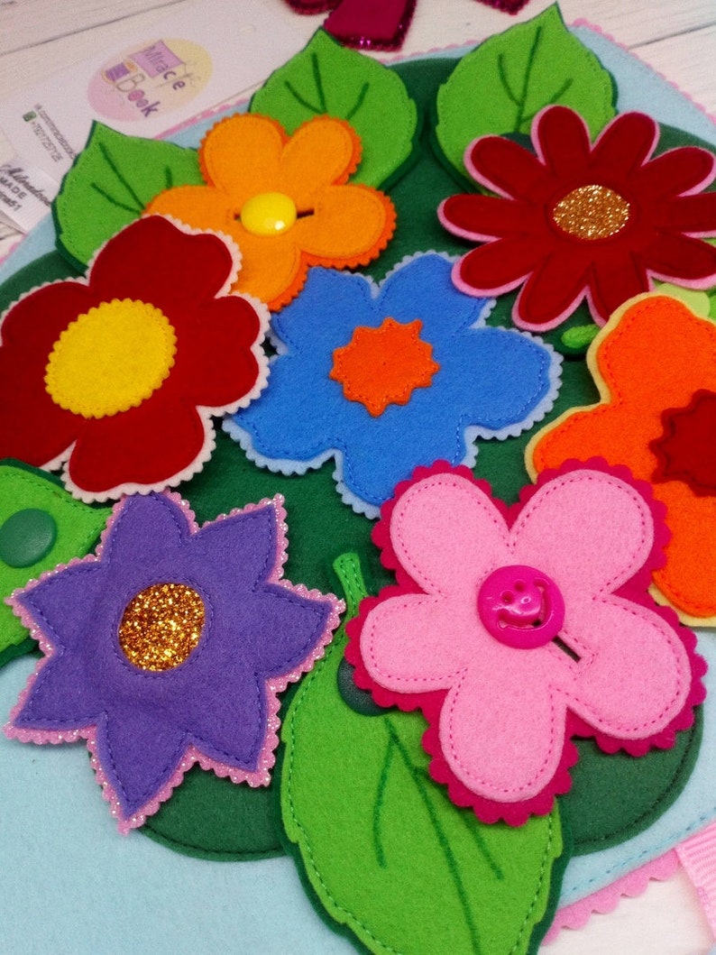 PDF Patternactive Felt Toy Quiet Book Pattern Felt Flower Etsy