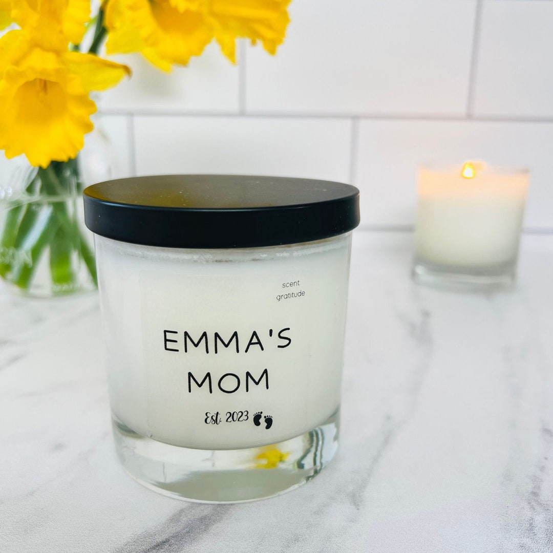 Personalized Candle for New Mom, Cute New Mom Gift, Expecting Mom Gift, Baby Shower Gift