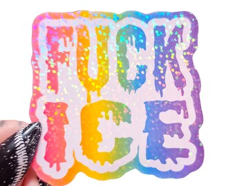 Fuck ICE, Fuck Border Control, Anti Trump, Leftist, Protest Sticker, Pro Immigration Sticker, Leftist Art, No Human is Illegal, Anti ICE