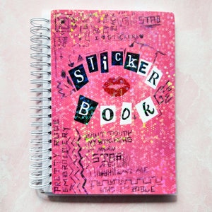 Reusable Sticker Storage Book, Holographic Mean Girls Burn Book For MIllennials, 5&quot; x 7&quot;