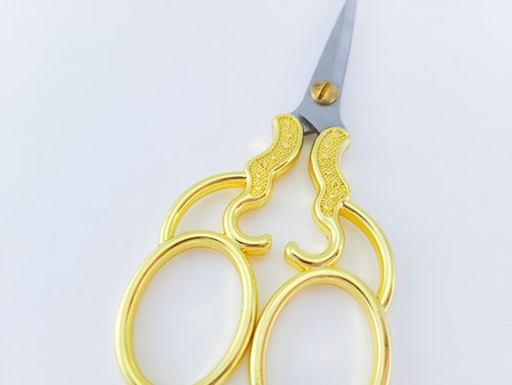 Sharp 5 Inch Embroidery Scissors, TSA Approved Scissors, Gold