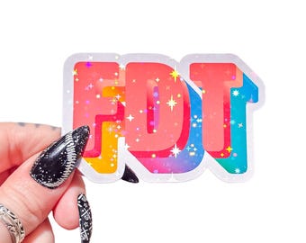 FDT Colorful Sticker - Fuck Donald Trump, Anti Trump, Leftist, Protest Sticker, Sticker, Leftist Art, 8647