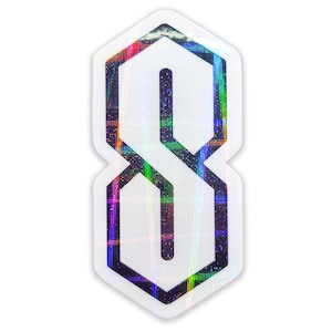 Holographic Waterproof Cool S Vinyl Sticker, Stussy S Water bottle Sticker, 90s Nostalgia Stickers for Adults, Stussy S Sticker