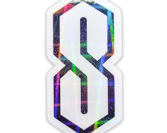 Holographic Waterproof Cool S Vinyl Sticker, Stussy S Water bottle Sticker, 90s Nostalgia Stickers for Adults, Stussy S Sticker