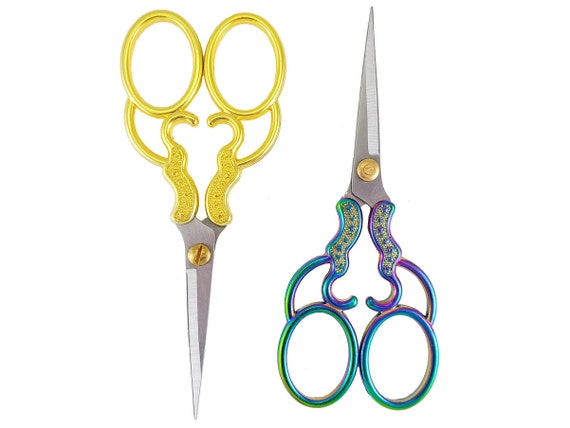 Sharp 5 Inch Embroidery Scissors, TSA Approved Scissors, Gold