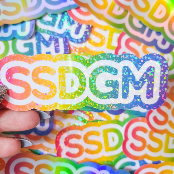 MFM Holographic Waterproof SSDGM Rainbow Vinyl Sticker Die Cut My Favorite Murder Removable Decal Sticker Pack