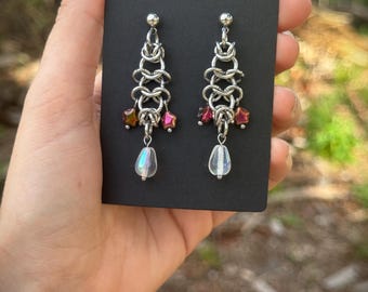 Kolczyki ze stali nierdzewnej z kolczugą - kolczyki Stardew