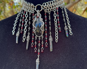 Zły Omen – naszyjnik z kolczugą ze stali nierdzewnej