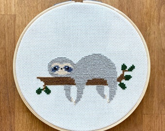 Sloth Cross Stitch Pattern