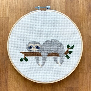 Sloth Cross Stitch Pattern