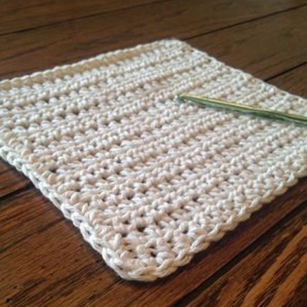 Simple Beginner Crochet Dishcloth Pattern