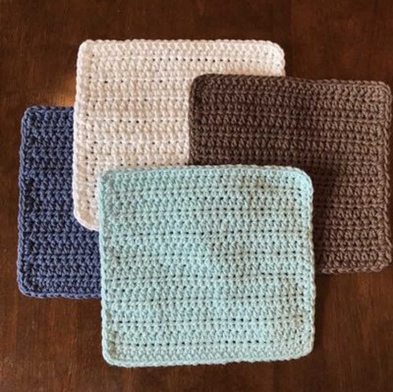 Simple Beginner Crochet Dishcloth Pattern - Etsy