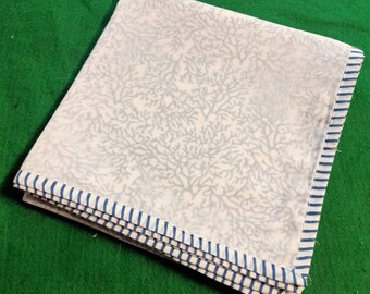 Jaal Print Cotton Dohar Quilt: Indian Queen Size AC Blanket
