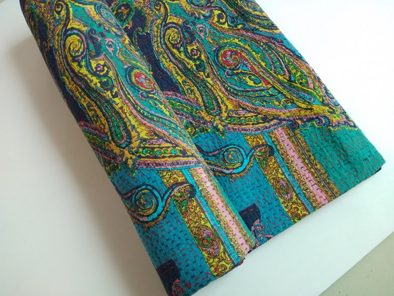 Bani Thani Print Bed cover Hand made kantha bed sheet Bed cover in Double size Rukman55