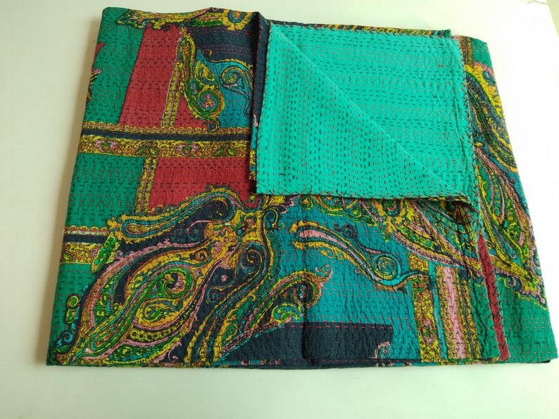 Bani Thani Print Bed cover Hand made kantha bed sheet Bed cover in Double size Rukman55