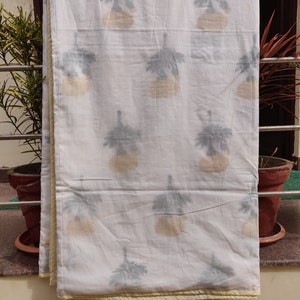 Hand Block pint comforter yellow cover dohar Summer Quilt