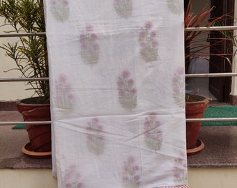 Hand Block Printed Pure Cotton Double Bed AC Dohar Comforter muslin fabric dohar queen size blanket