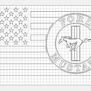 Ford Mustang American Flag