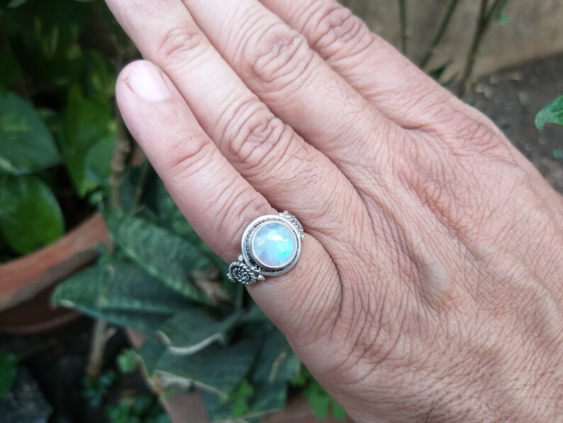 moonstone jewelry Rainbow Moonstone ring,925 silver ring moonstone silver ring handmade silver ring gemstone ring sterling silver ring