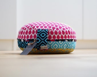 Kinder Yogakissen Meditationskissen Pouf Mandala pink bunt Dinkelspelzfüllung