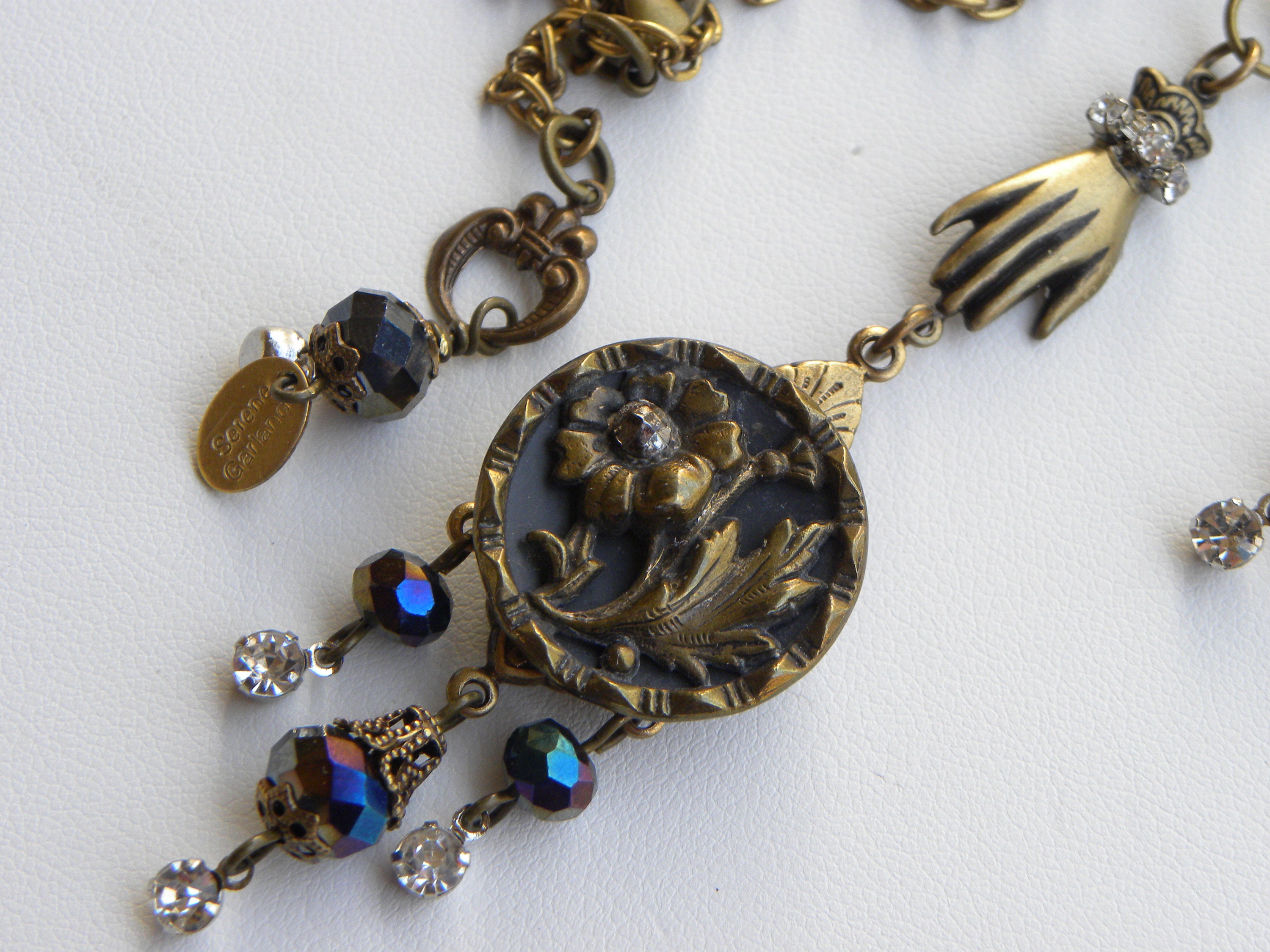 Antique Button Necklace 1800's Victorian Mourning Civil Etsy