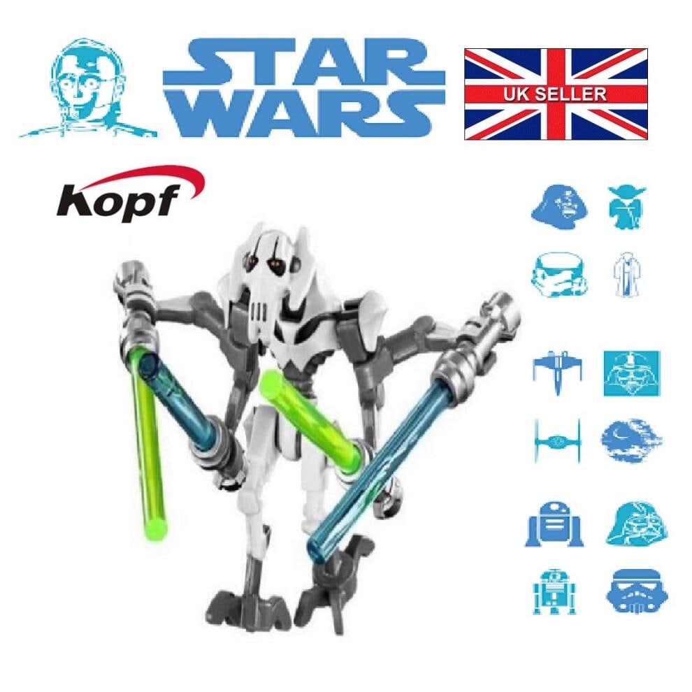 Mini figurines personnalisées General Grievous Star Wars adaptées aux ensembles Lego