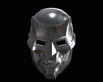 Casco del Dr. Doom inspirado en cómics clásicos, diseño imprimible en 3D por Stayion Studios