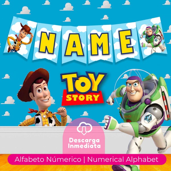 Toy story Banner / Instant download / Full alphabet / Birthday Banner A-Z