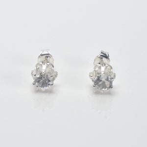 Sparkling White Topaz Stud Earrings - Elegant and Timeless, Great Bridesmaid or Wedding Gift