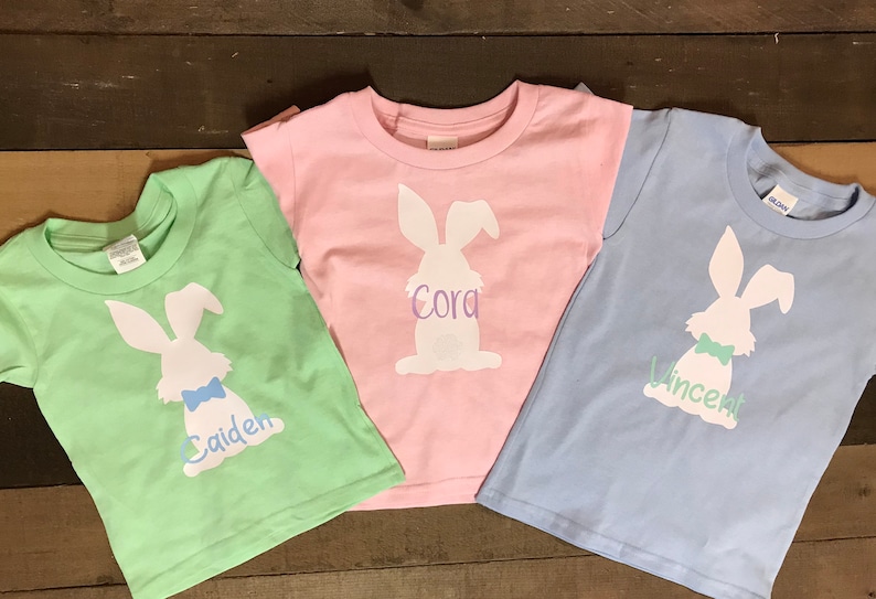 Custom Personalized Easter Bunny Shirts Easter Bunny Kids Easter Shirts Toddler Easter Shirts Easter Pastel Easter Shirts for Kids