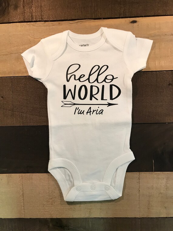 carter's hello world onesie