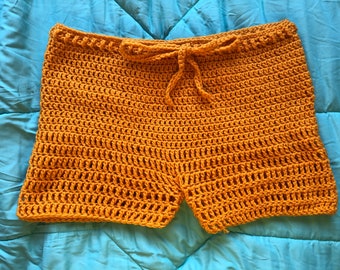 Super Sonic Crochet Shorts Pattern Shell Waves Beach Shorts