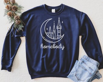 HOMEBODY CREWNECK SWEATSHIRT | Homebody Sweatshirt | Introvert Shirt | Indoorsy Shirt | Hot Trend | Quarantine Shirt | Gift For Her, Unisex