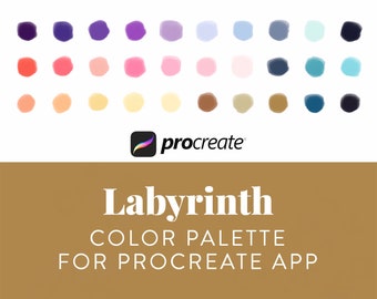Paleta de colores Laberinto para Procreate: 30 colores mágicos (Descarga digital)