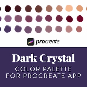 Procreate Color Palette | Dark Crystal: 30 Curated Fantasy Colors for iPad | Swatch Set for Procreate App | Digital Download | Halloween