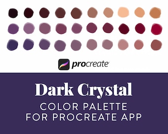 Paleta de colores Dark Crystal para Procreate: 30 colores fantasía (descarga digital)