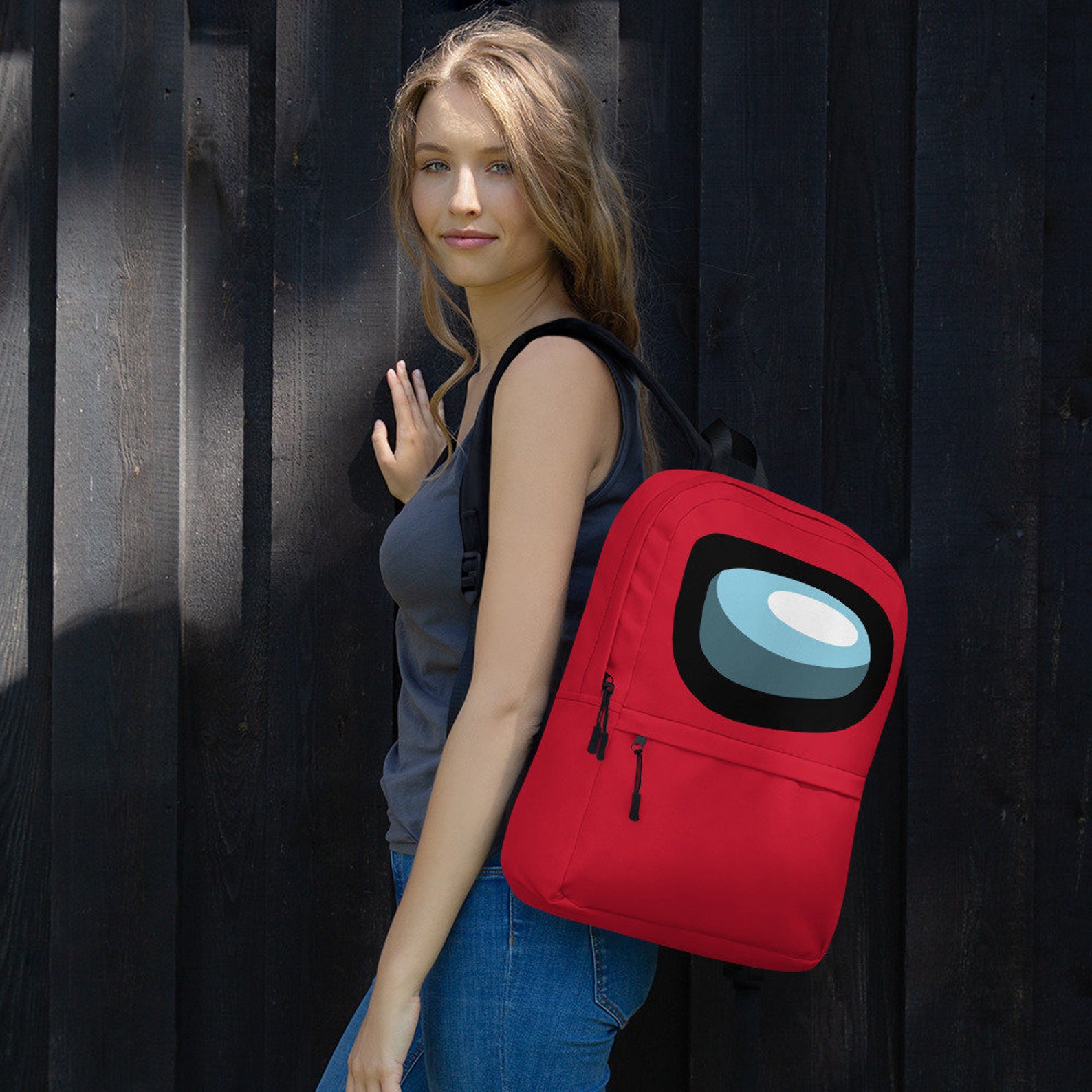 Among Us Backpack Among Us Character Red Etsy