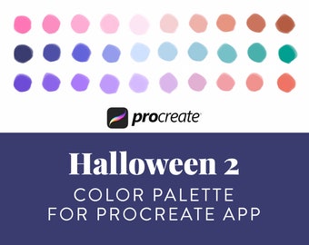 Halloween Procreate-kleurenpalet | 30 levendige stalen (digitale download)