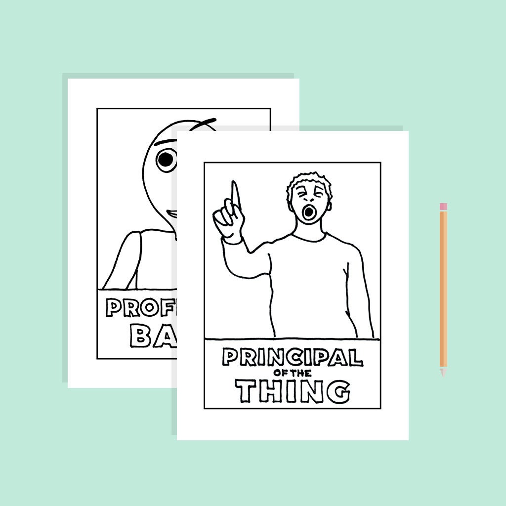 Baldis Basics Coloring Pages | Colouring Pages | Print at Home PDF ...