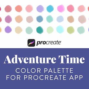 Procreate Color Palette | Adventure Time: 30 Curated Fantasy Colors for iPad | Swatch Set for Procreate App | Digital Download