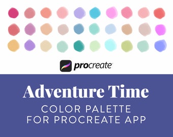 Adventure Time Procreate Color Palette | 30 Fantasy Colors (Digital Download)