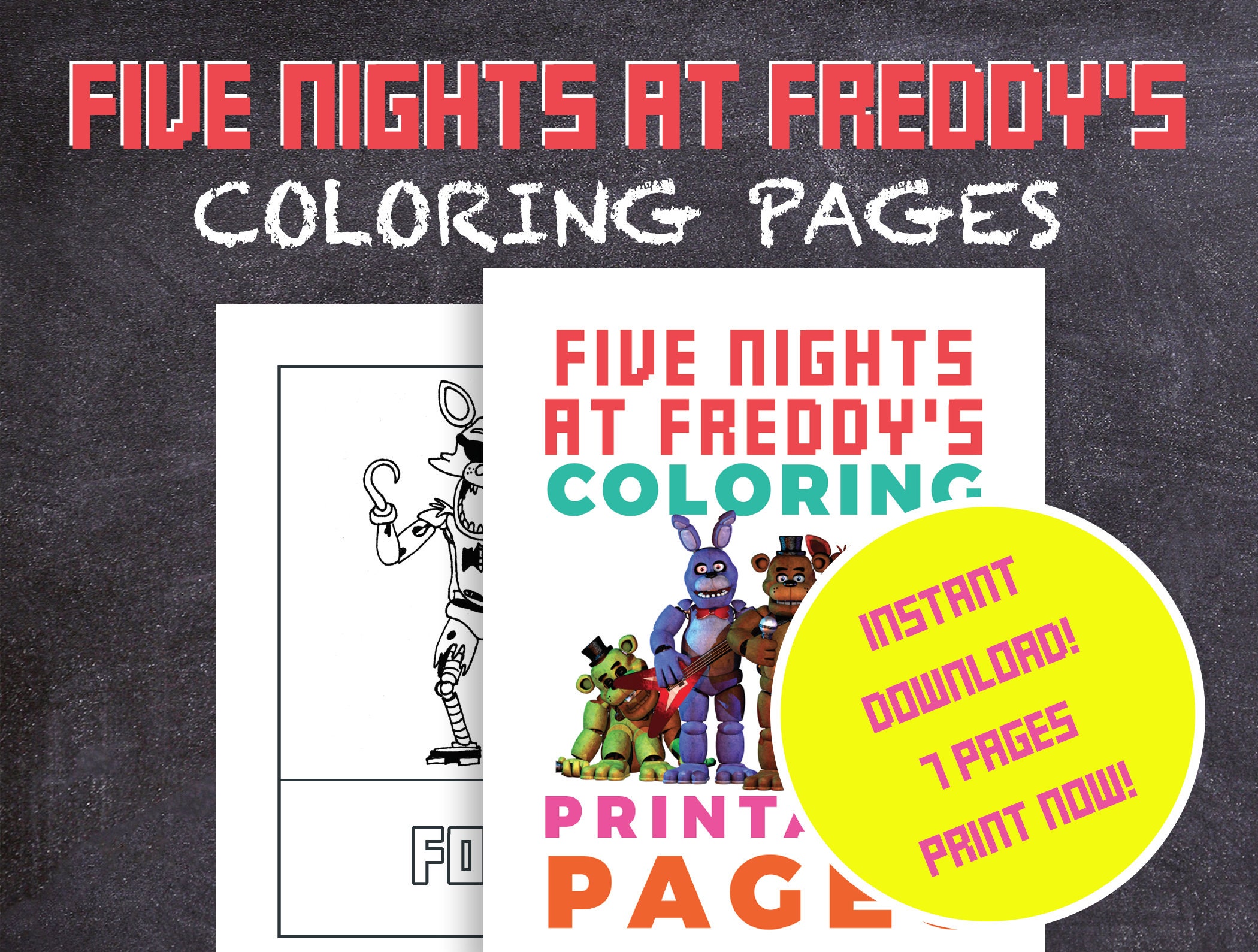 Fnaf Coloring Book Pdf Five Nights At Freddy S Coloring Pages 